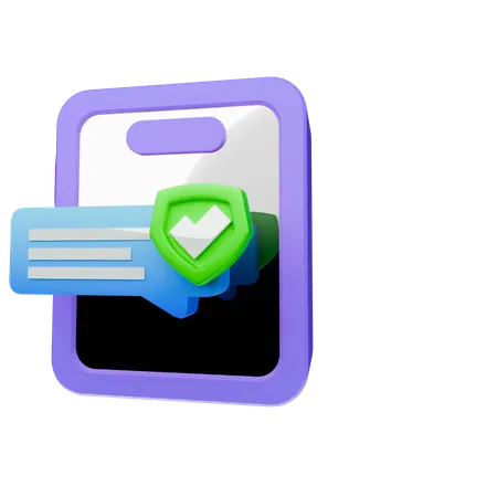 Secure Chat  3D Icon