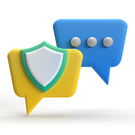 Secure Chat  3D Icon