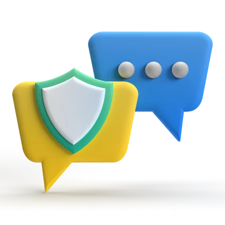 Secure Chat  3D Icon