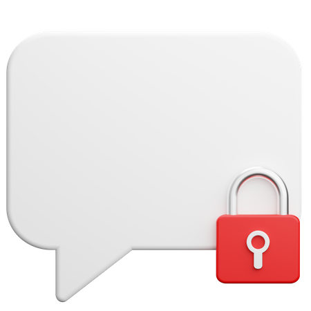 Secure Chat  3D Icon