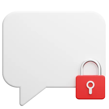 Secure Chat  3D Icon