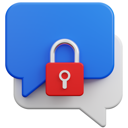 Secure Communication  3D Icon