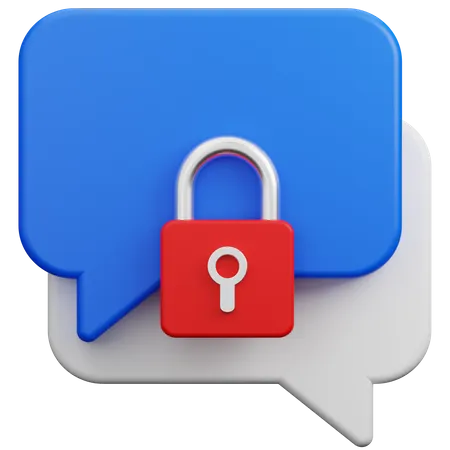 Secure Communication  3D Icon