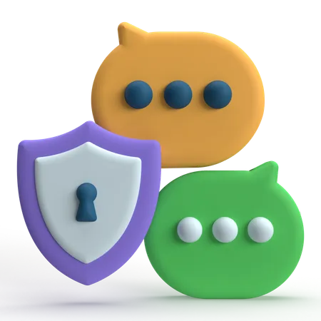 Secure Communication  3D Icon