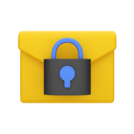 Secure Email  3D Illustration