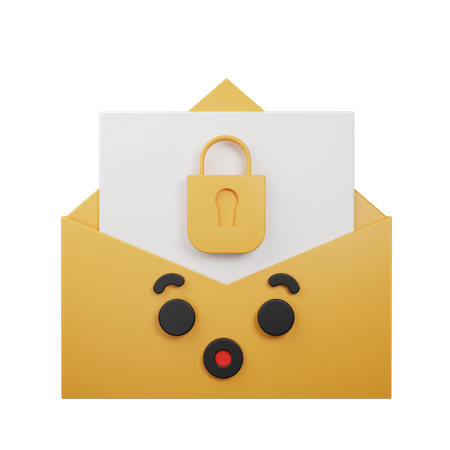 Secure Mail  3D Icon