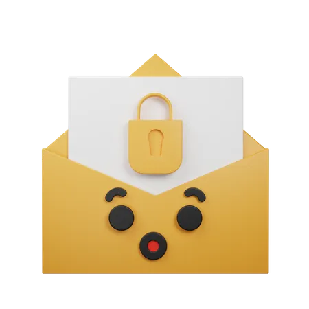 Secure Mail  3D Icon