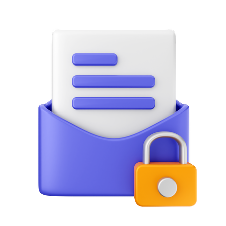 Secure Mail  3D Icon