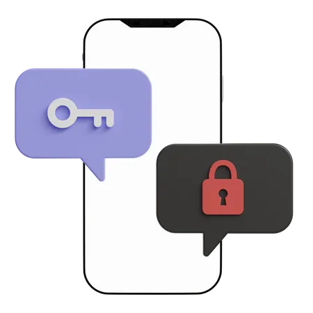 Secure message  3D Icon