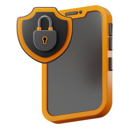 Secure Phone  3D Icon