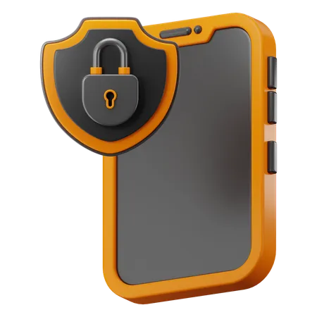 Secure Phone  3D Icon