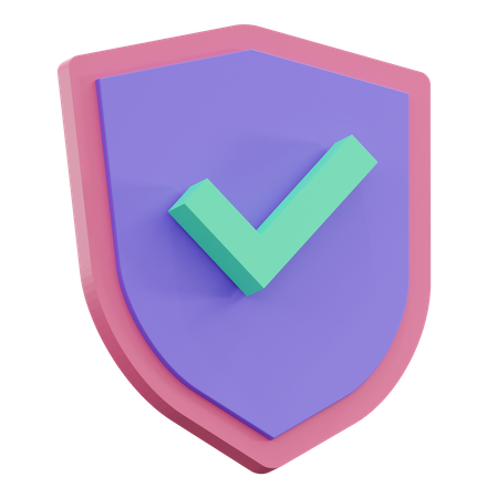 Secure Shield  3D Illustration