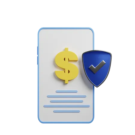 Secure Transaction  3D Illustration