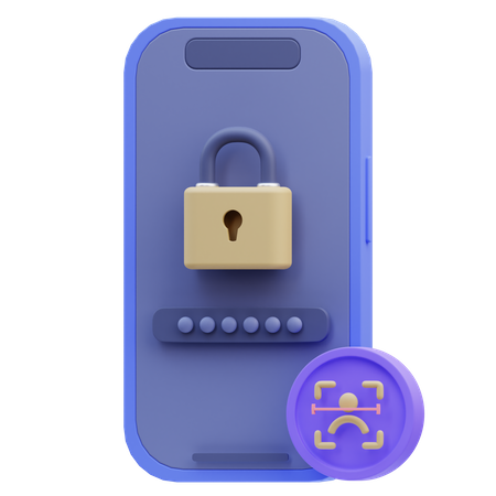 Security Face Id  3D Icon