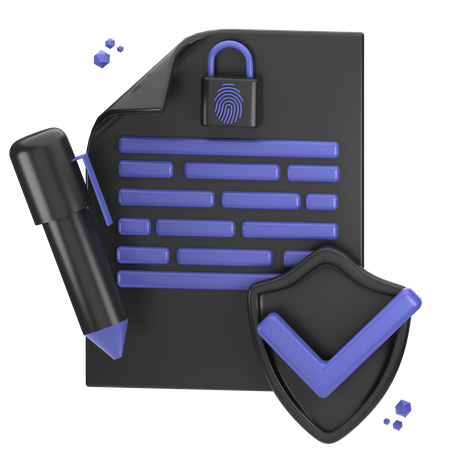 Security Policy  3D Icon