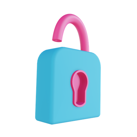 Security Unlock  3D Illustration