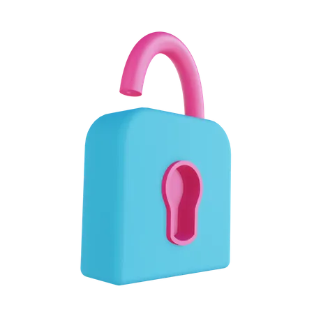 Security Unlock  3D Illustration