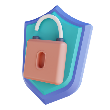 Security Unlock  3D Illustration