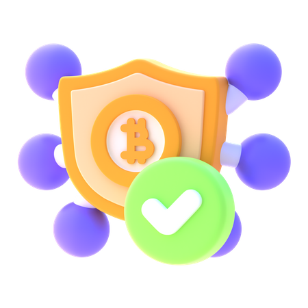 Seguridad bitcoin  3D Icon