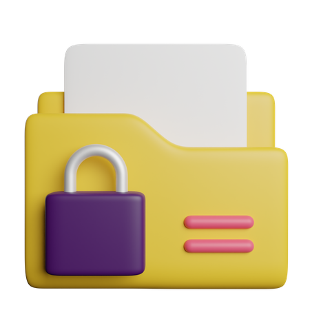 Seguridad de datos  3D Icon