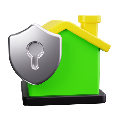 Seguridad de casa  3D Icon