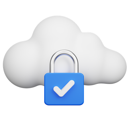 Seguridad en la nube  3D Icon