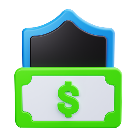 Seguridad financiera  3D Icon