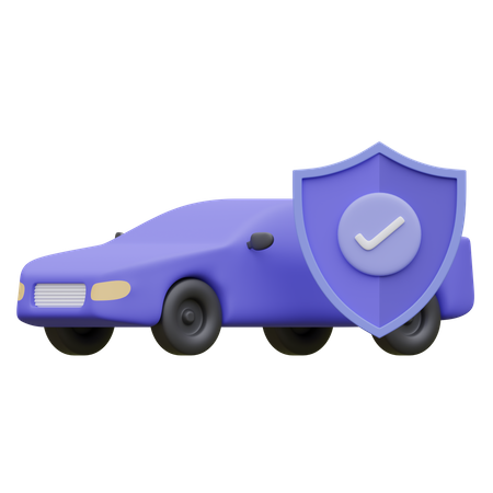 Seguro de auto  3D Icon