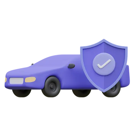 Seguro de auto  3D Icon