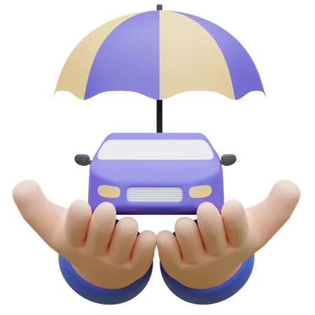 Seguro de auto  3D Icon