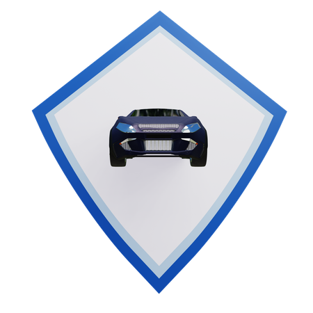 Seguro de automóvel  3D Icon