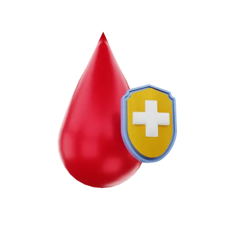 Seguro de sangre  3D Icon