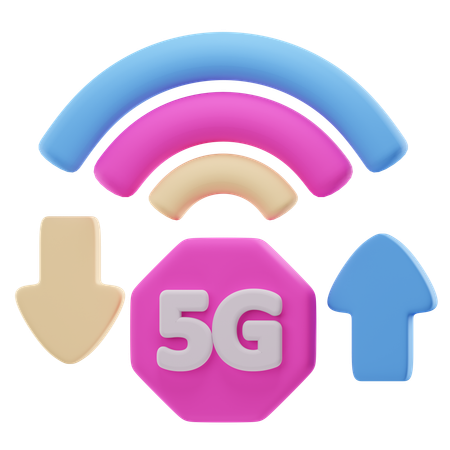 Señal 5G  3D Icon