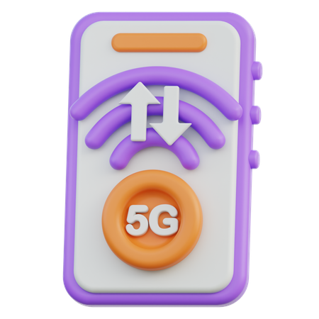 Señal móvil 5g  3D Icon