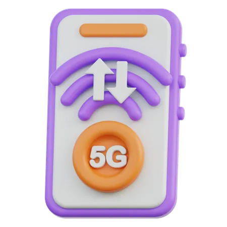 Señal móvil 5g  3D Icon