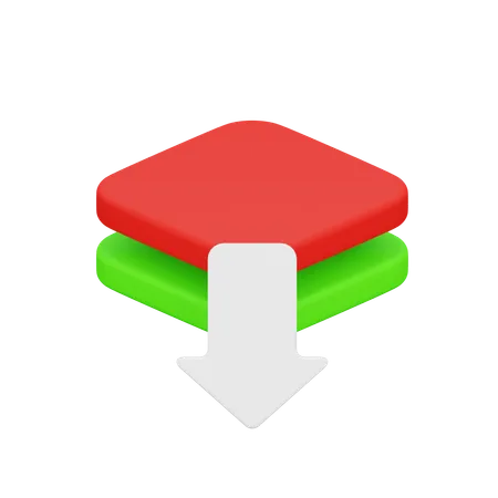 Send Backward Layer  3D Icon