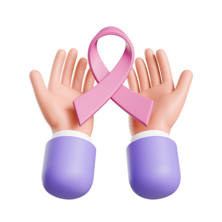 Sensibilisation sociale contre le cancer  3D Icon