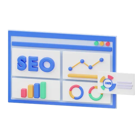 Análisis SEO  3D Illustration