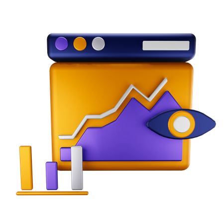 SEO monitoring  3D Illustration