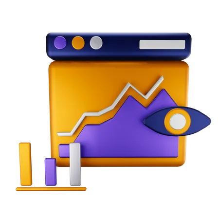 SEO monitoring  3D Illustration