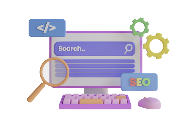 Seo Optimization  3D Illustration