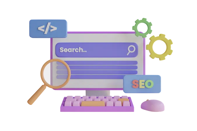 Seo Optimization  3D Illustration