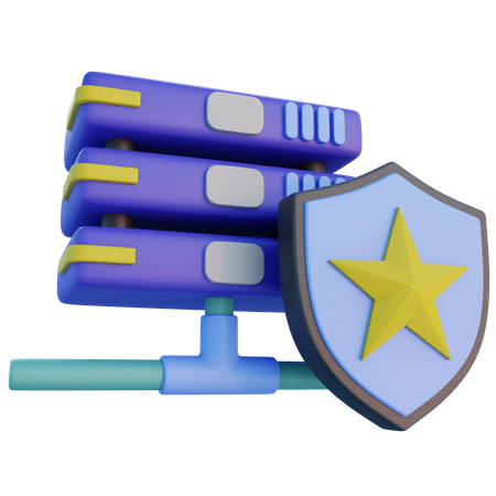 Server Shield  3D Icon