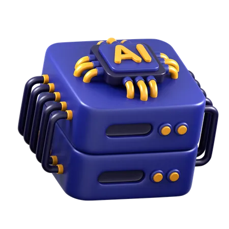 Servidor de IA  3D Icon