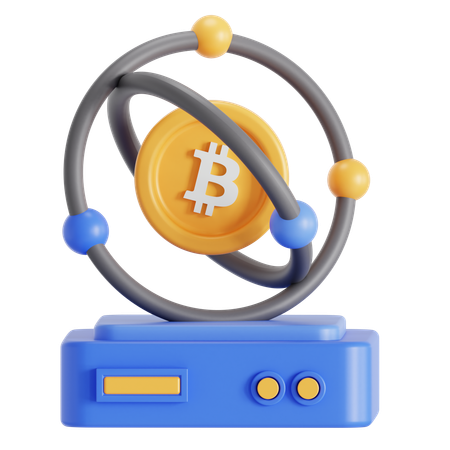 Servidor bitcoin  3D Icon