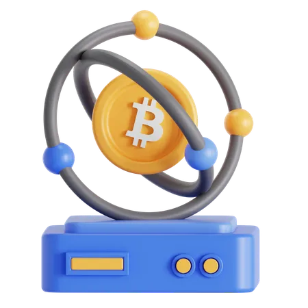 Servidor bitcoin  3D Icon