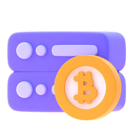 Servidor bitcoin  3D Icon