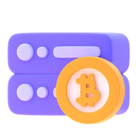 Servidor bitcoin  3D Icon