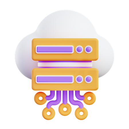 Servidor en la nube  3D Icon