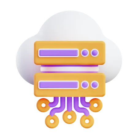 Servidor en la nube  3D Icon